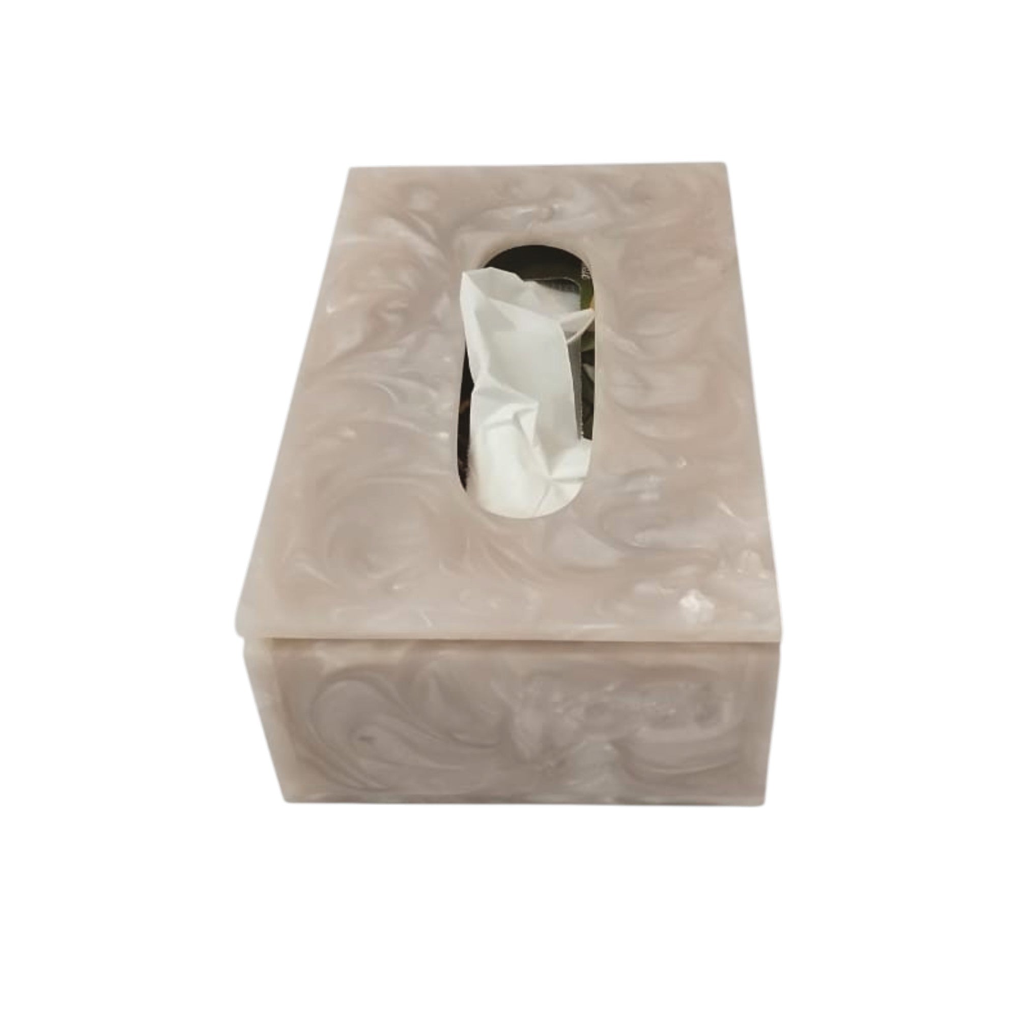 Premium Ivory Resin Dining Tissue Box