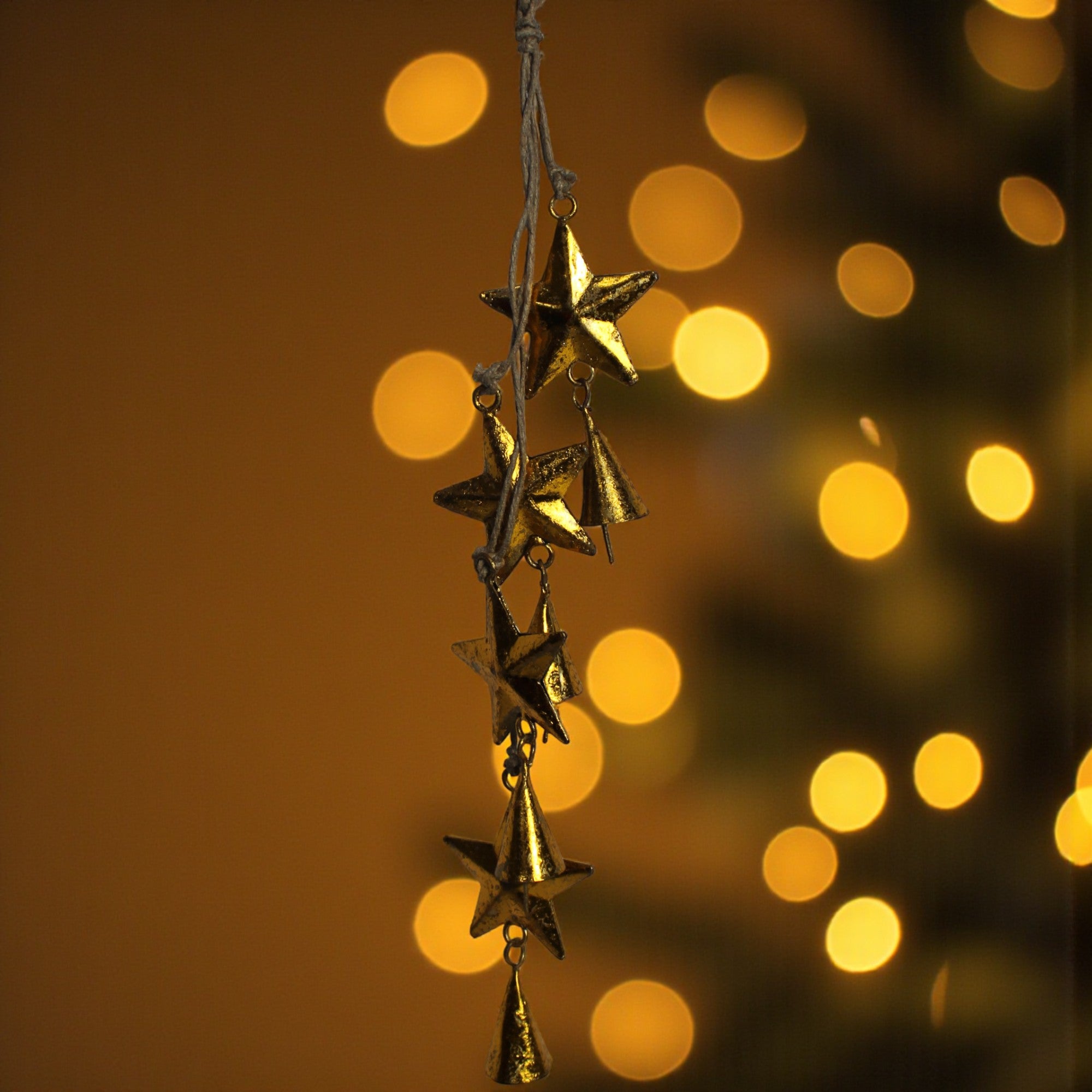 Set of 4 Star Hanging Ornaments for Christmas Tree Decoration