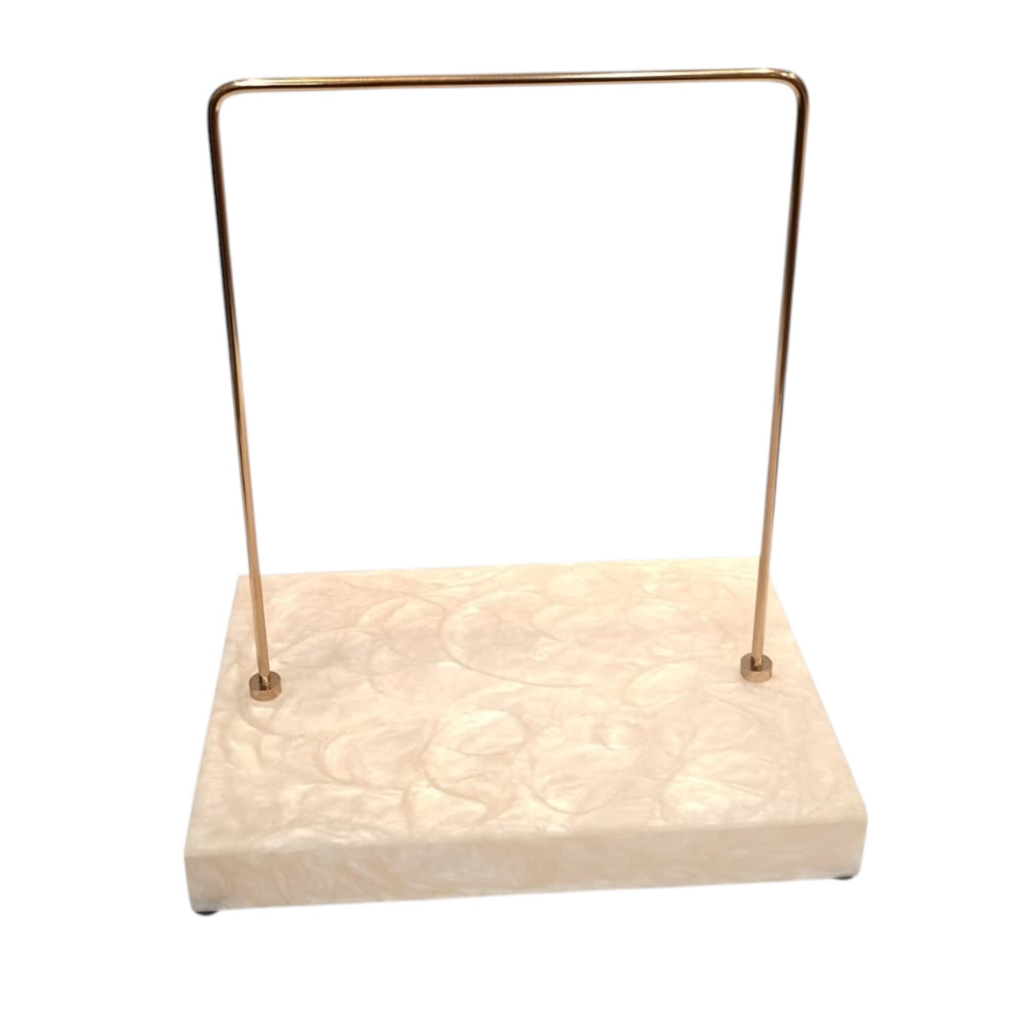 Premium Single Bar Countertop Towel Stand with Resin Marble Base