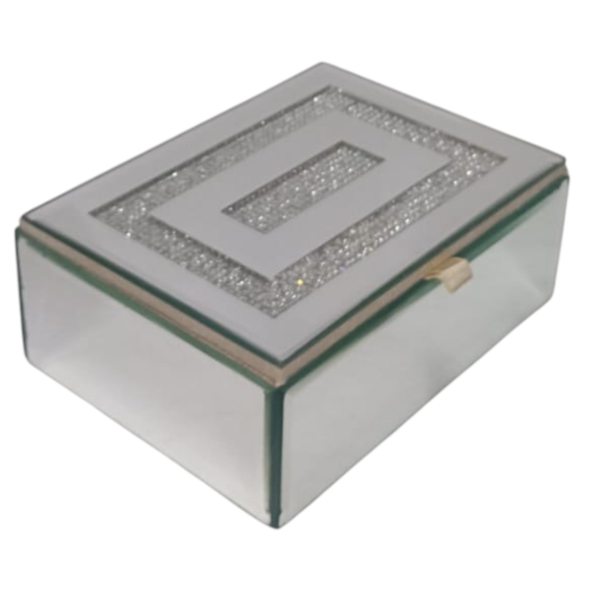 Rectangular Mirrored Jewelry Box
