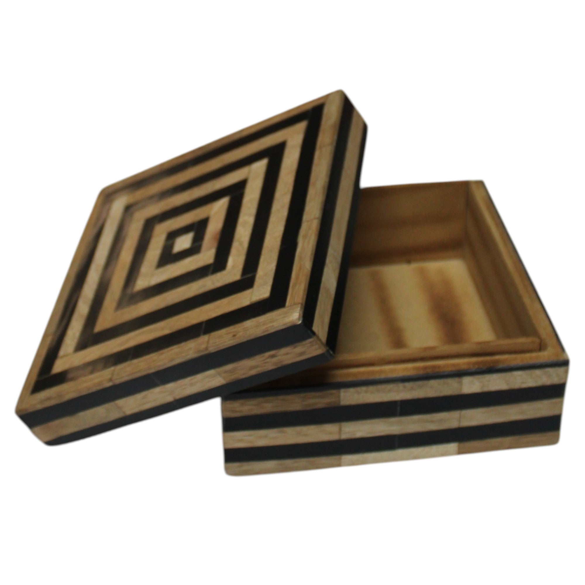 Artisan Inlay Geometric Jewellery Box