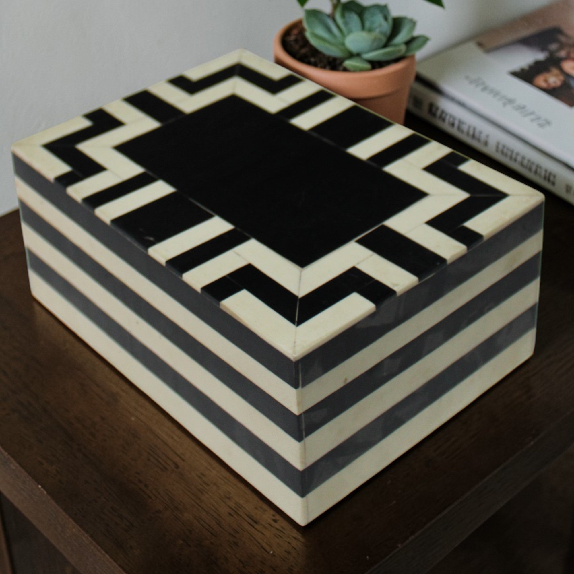 Art Deco Inlay Jewellery Box