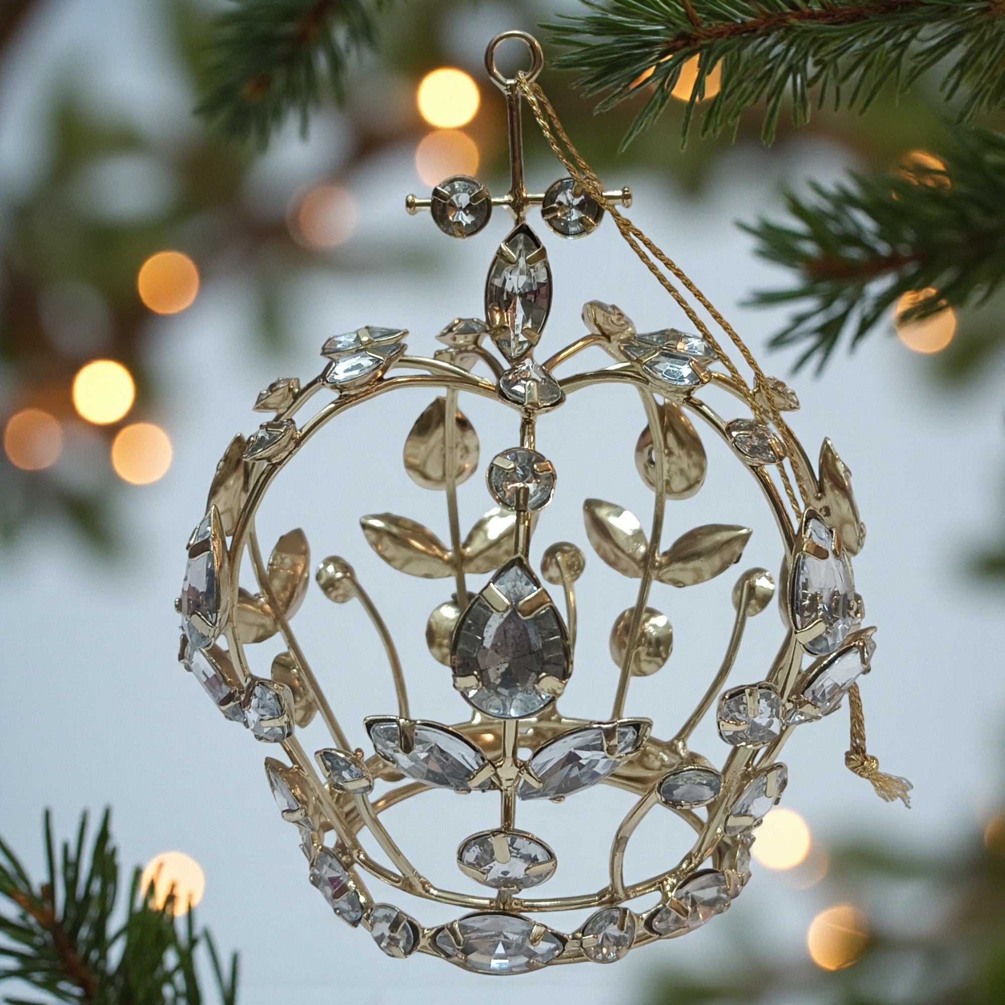 Crystal Crown Shape Christmas Tree Ornament