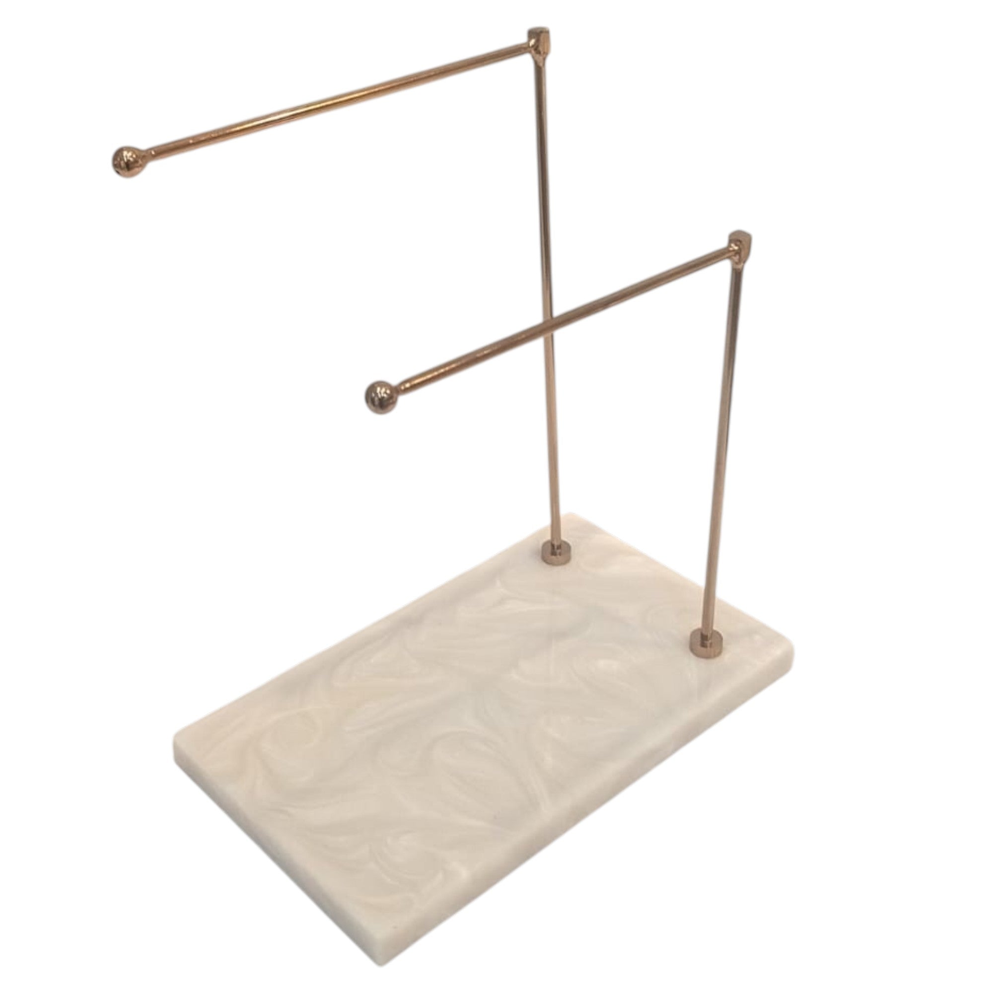 Premium Two-Tier Towel Stand with Resin Base