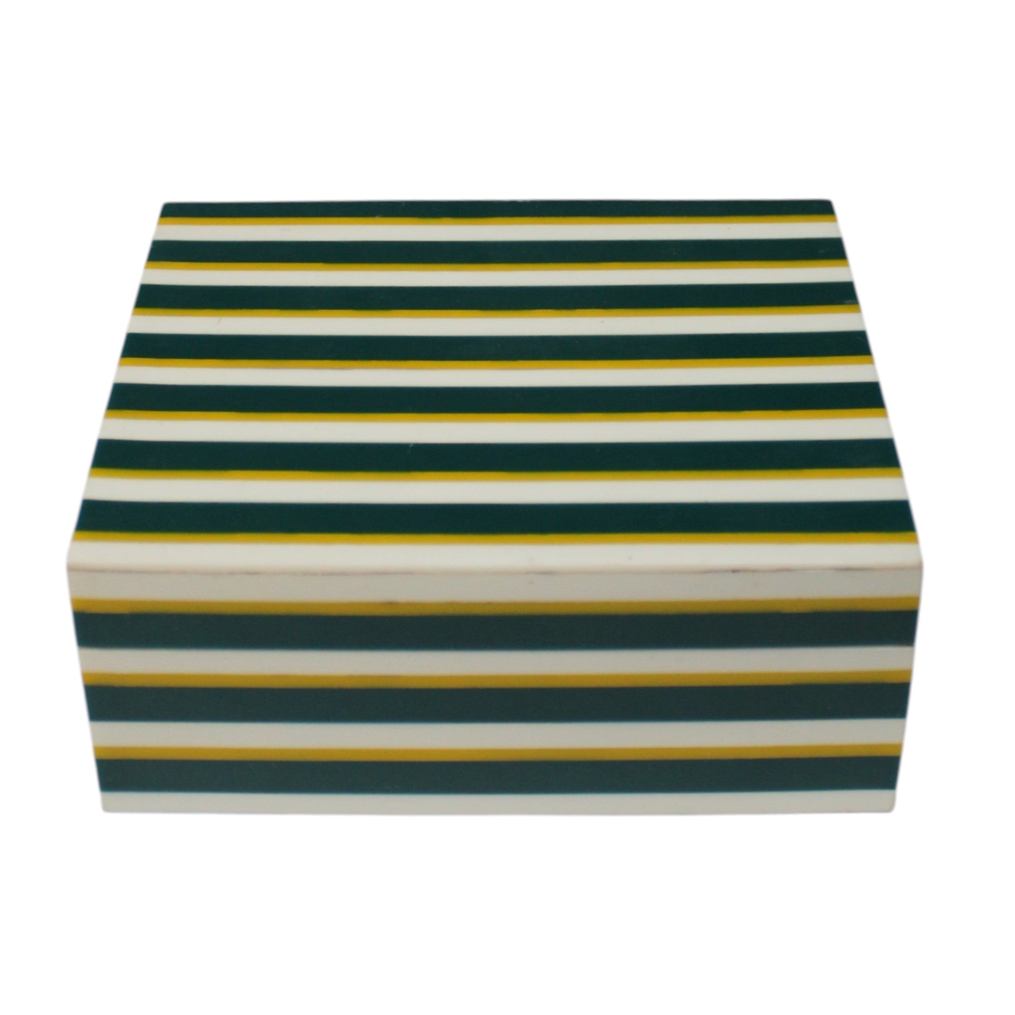 Artisan Striped Resin Jewellery Box