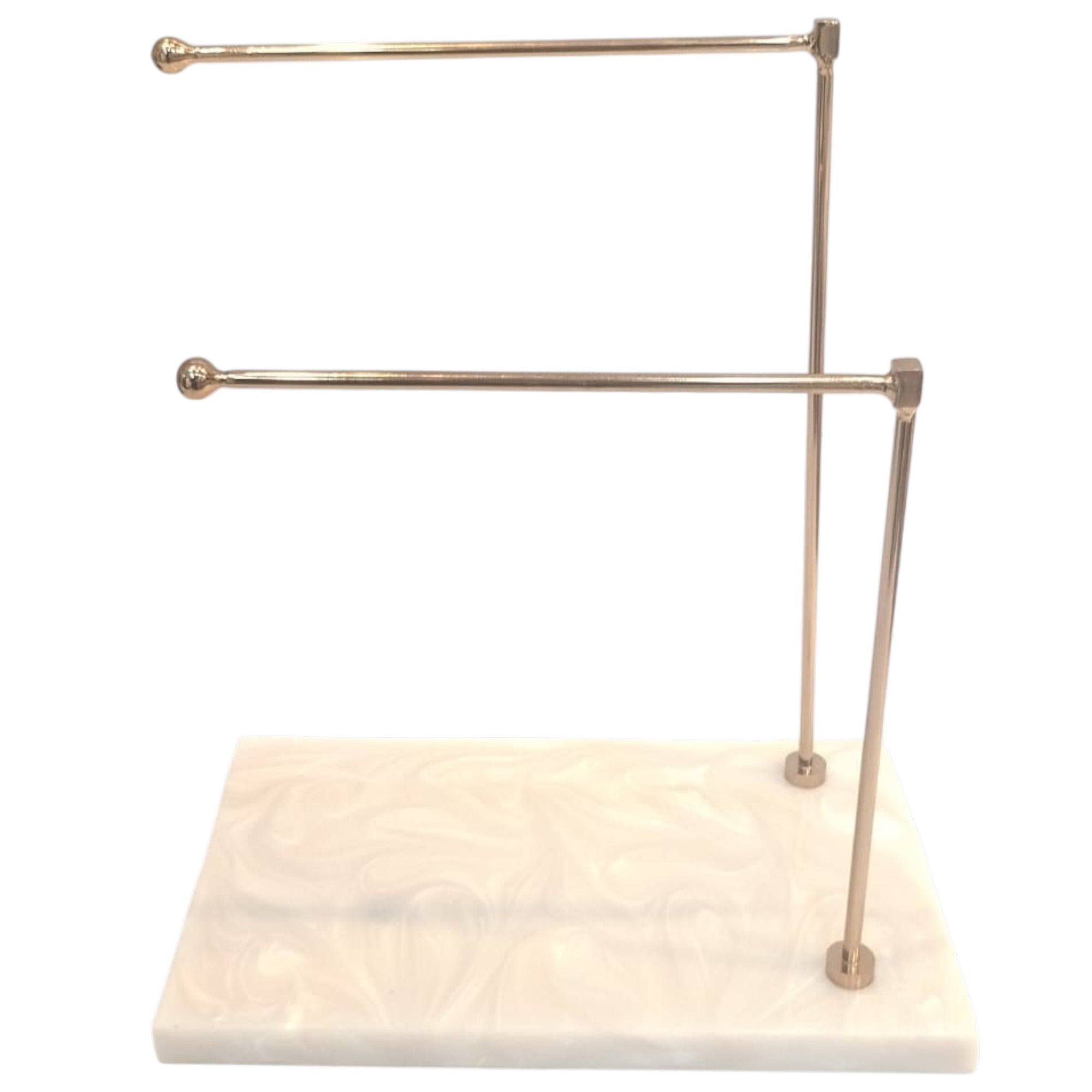 Premium Two-Tier Towel Stand with Resin Base