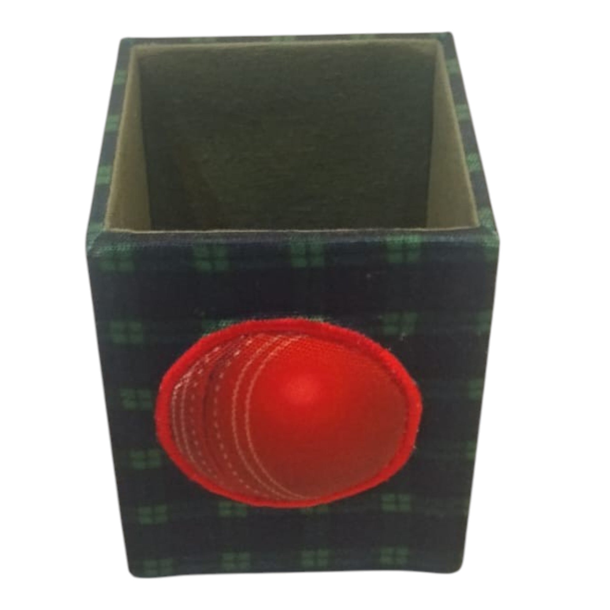  Premium Glass Pen Holder with Cricket Design 