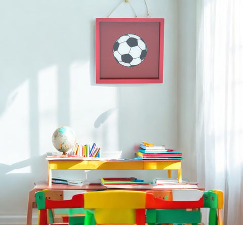 Premium Glass Wall Décor with Football Design