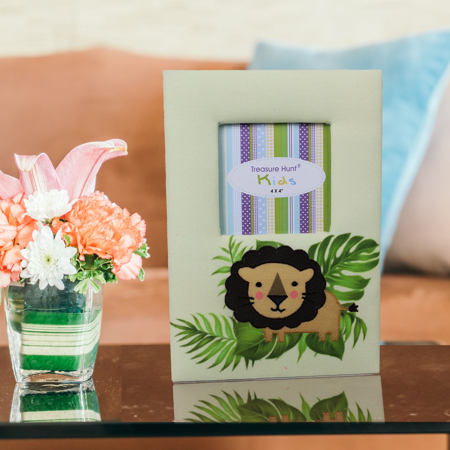 Embroidered Lion Picture Frame