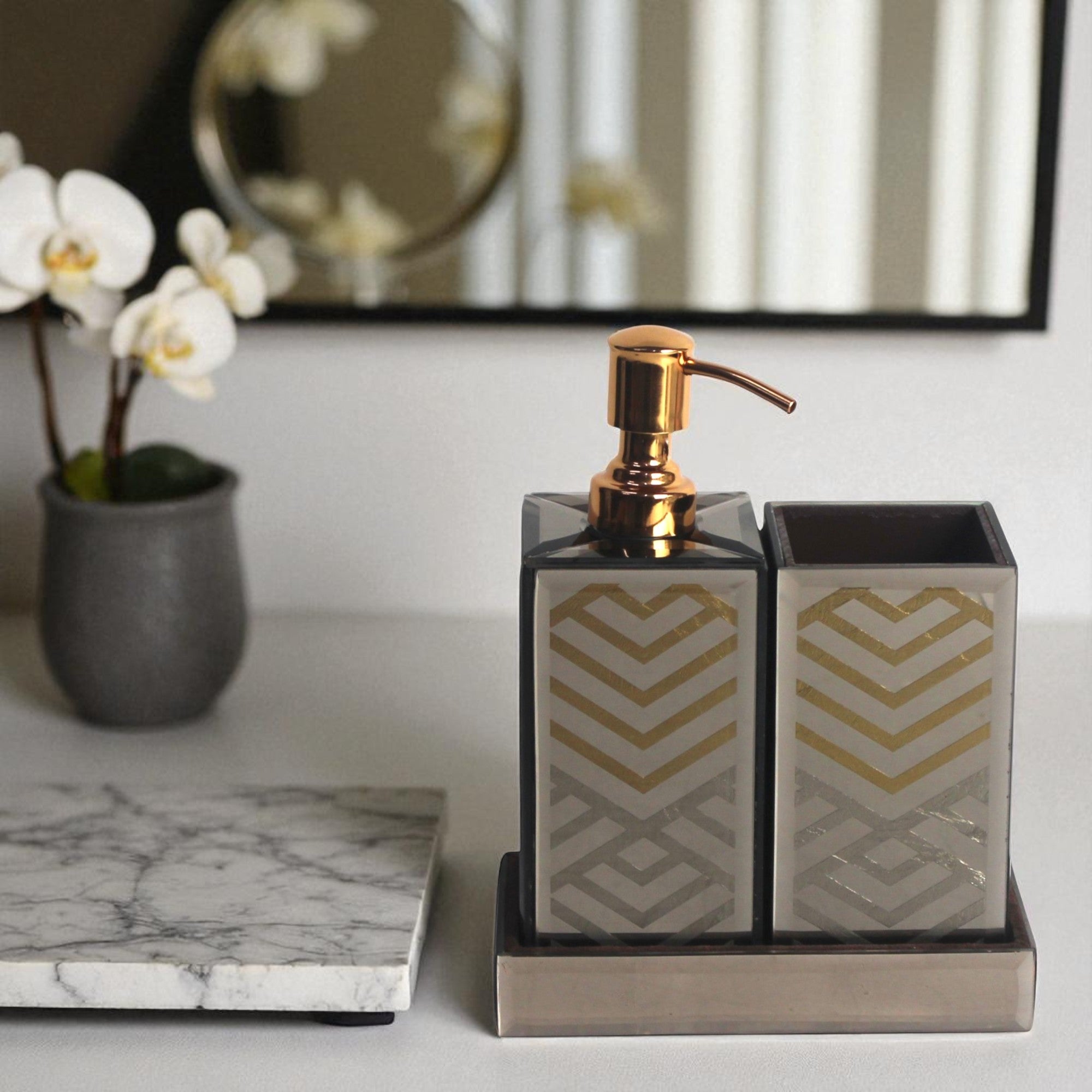 Two-Pieces Brown Bathroom Set for Modern Bathrooms