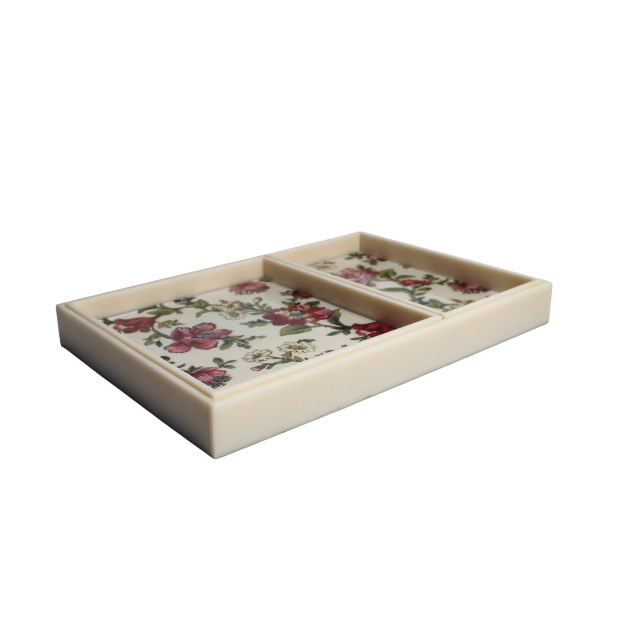 Set of 3 PCs Rose Design Designer Made Tray