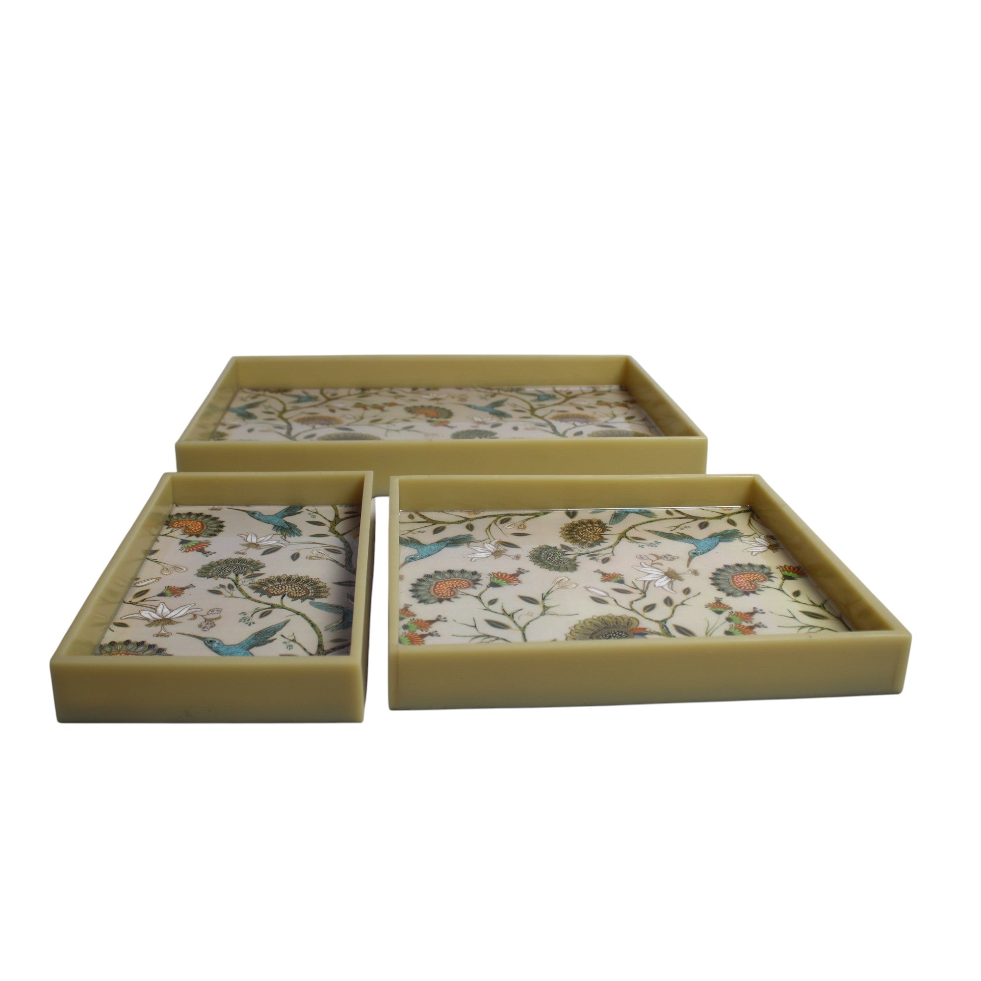 Set of 3 PCs Bird Design Designer Made Tray