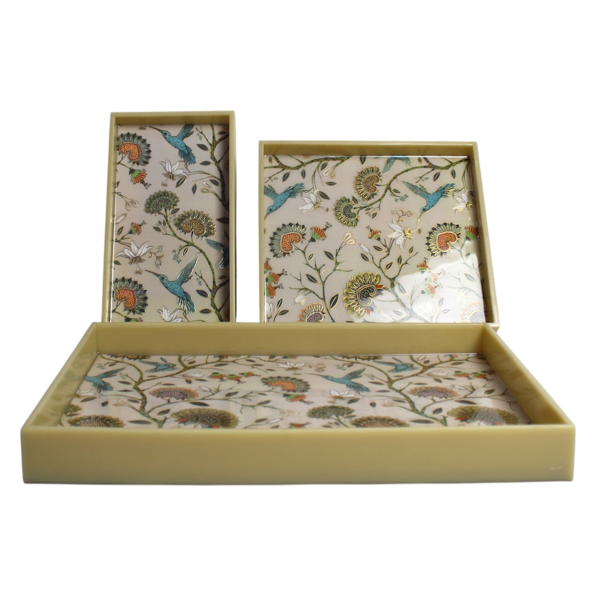 Set of 3 PCs Bird Design Designer Made Tray