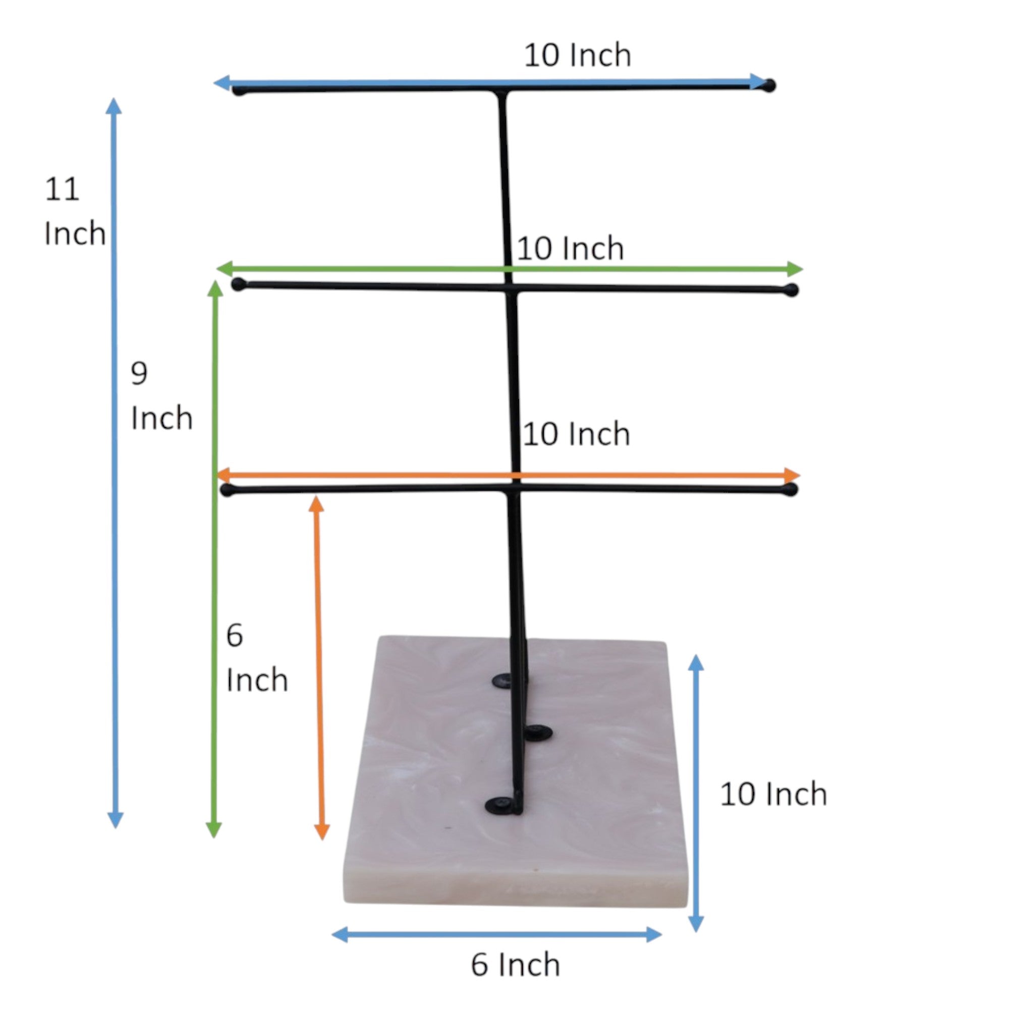 Designer Step Towel Stand With Ivory Resin Base