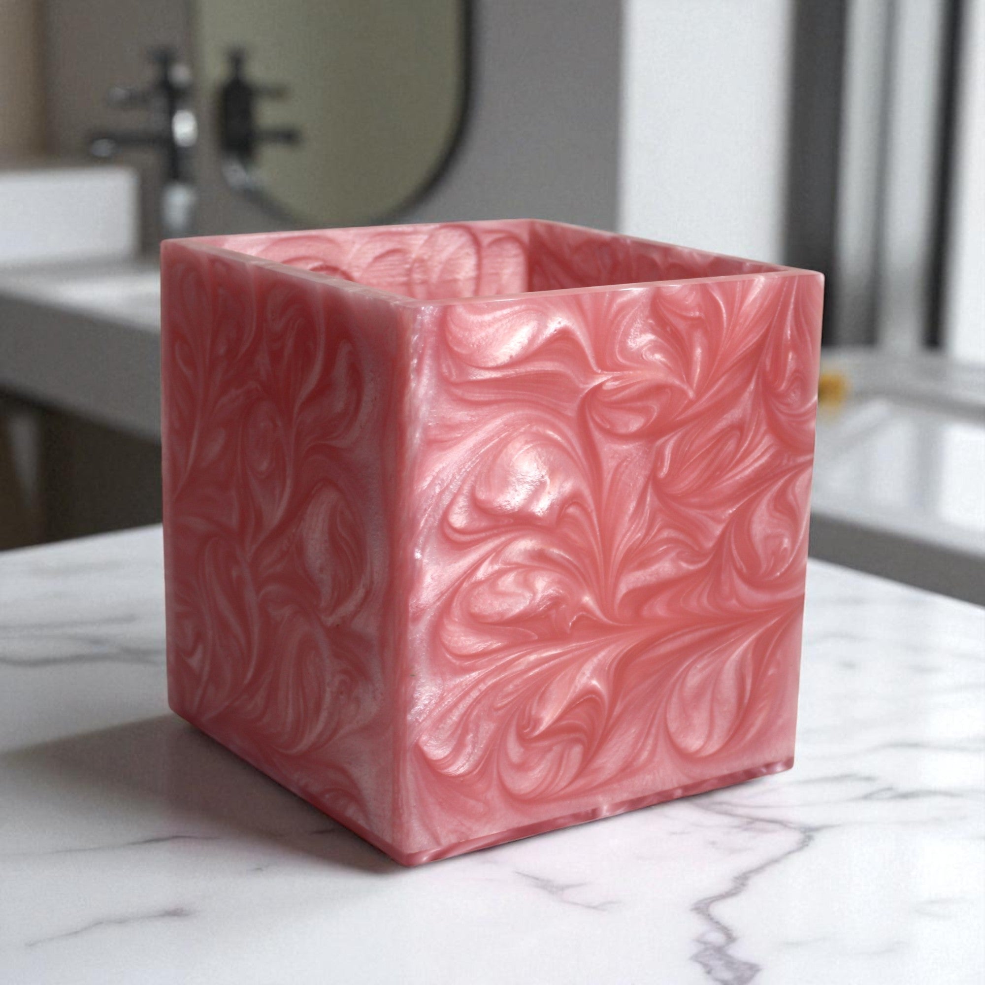 Pink Resin Dustbin