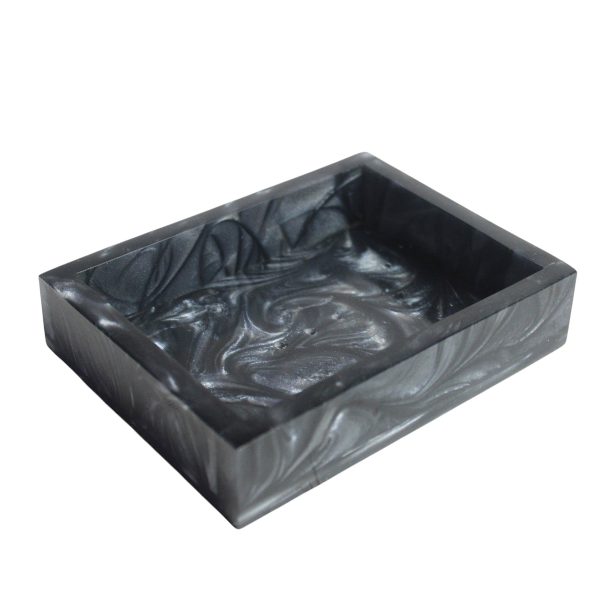 Black Resin Soap Dish
