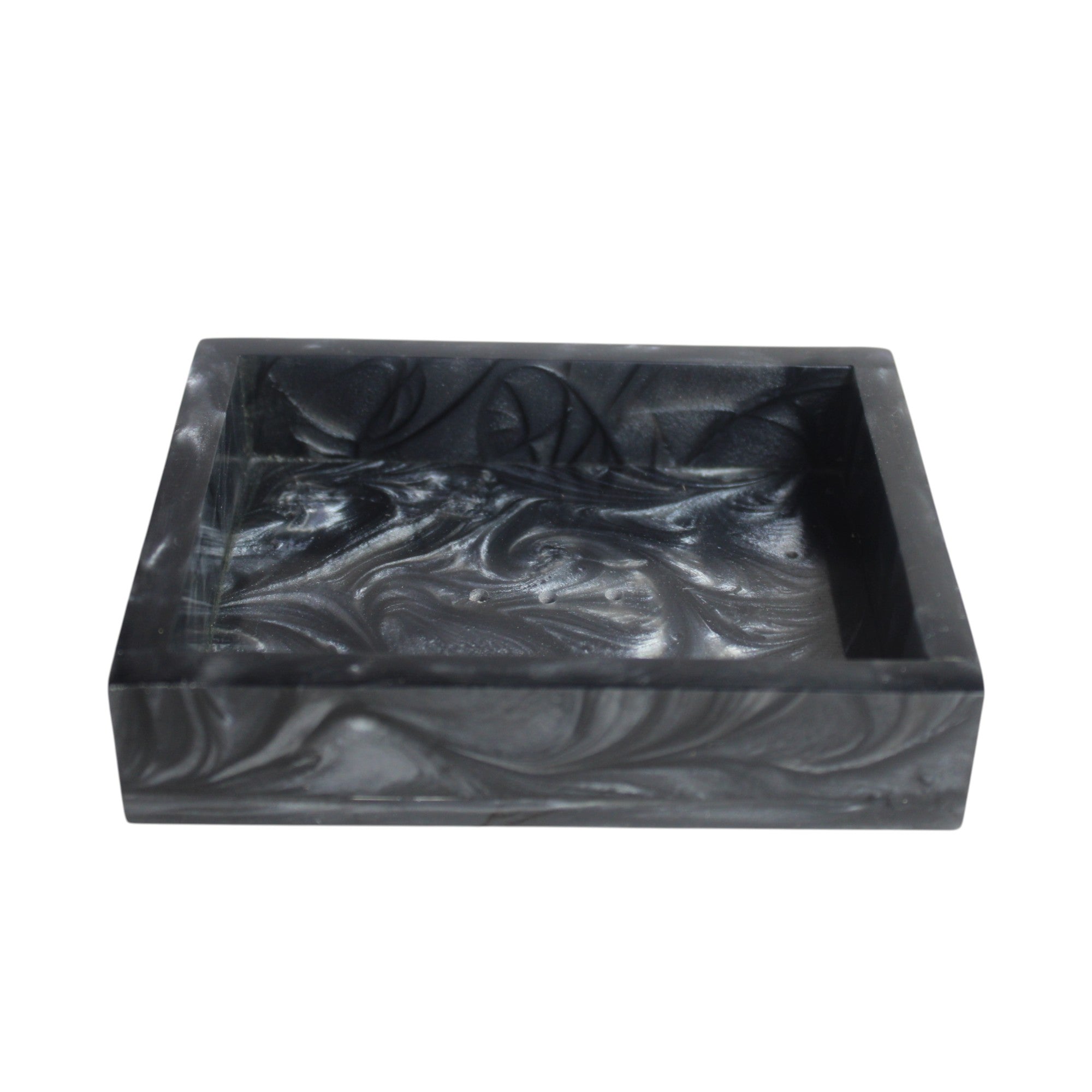 Black Resin Soap Dish