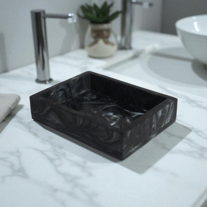 Black Resin Soap Dish