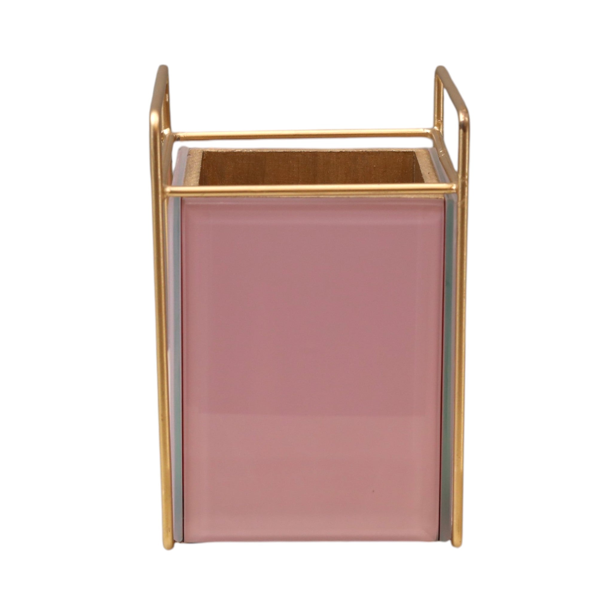 Luxury Pink Silver Glass Designer Cutlery Holder