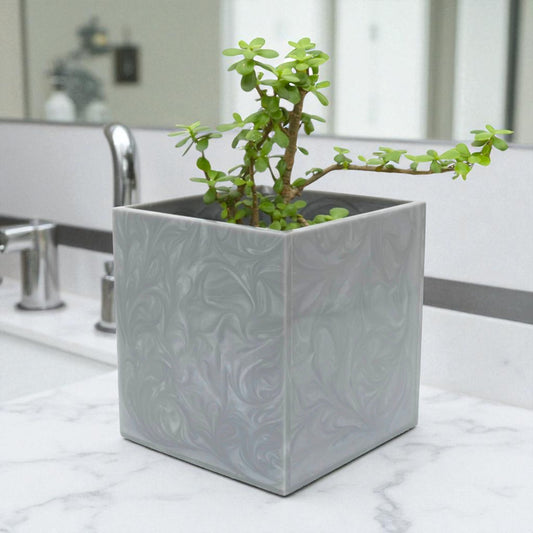 Grey Resin Dustbin