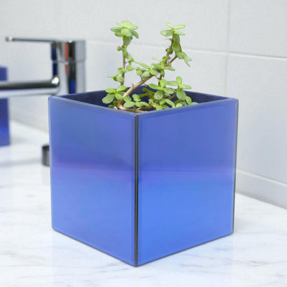 Blue Mirror Dustbin