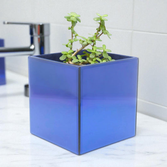 Blue Mirror Dustbin