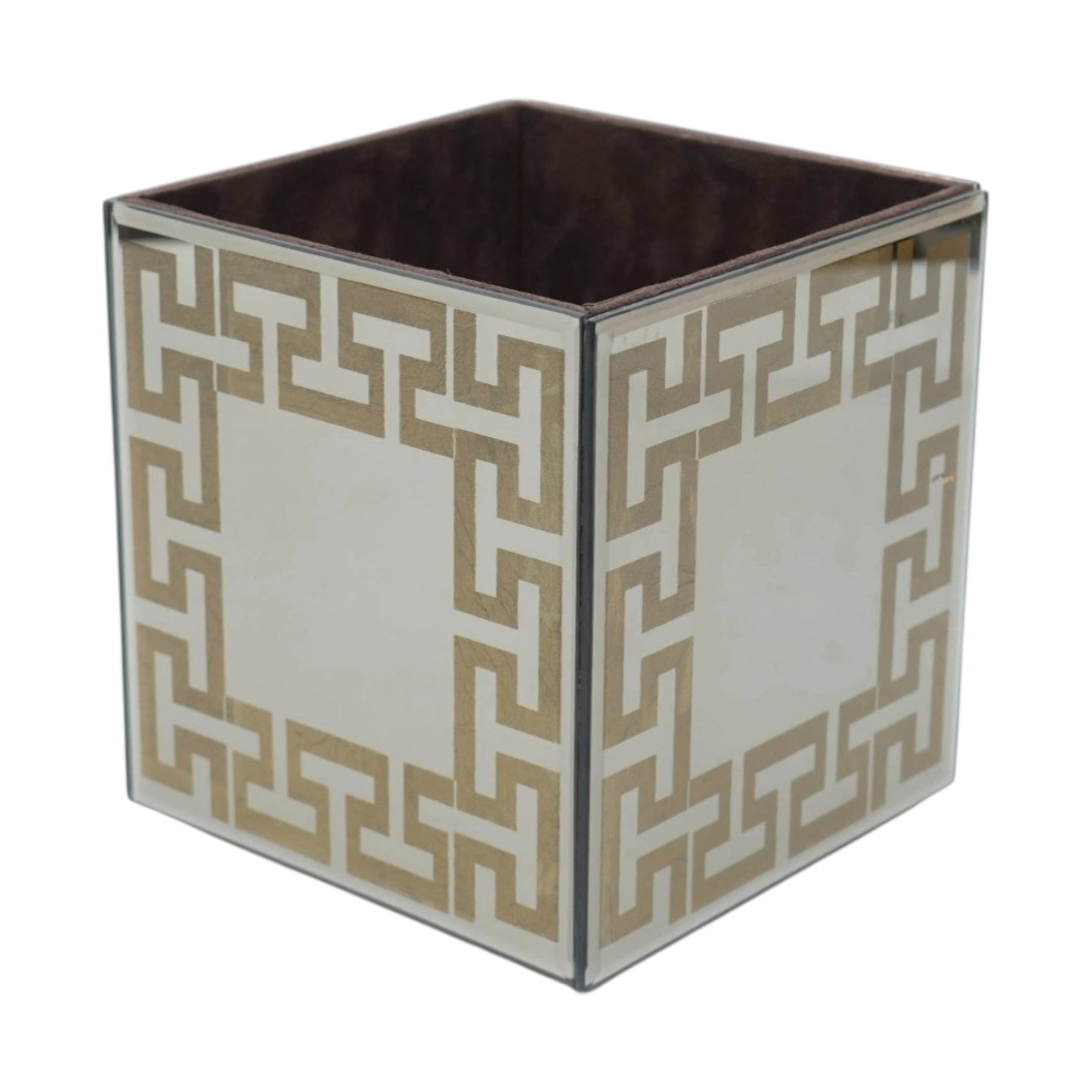 Luxury Brown Mirror Dustbin