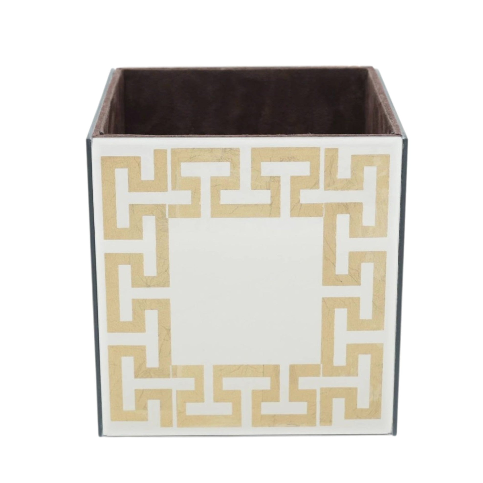 Luxury Brown Mirror Dustbin