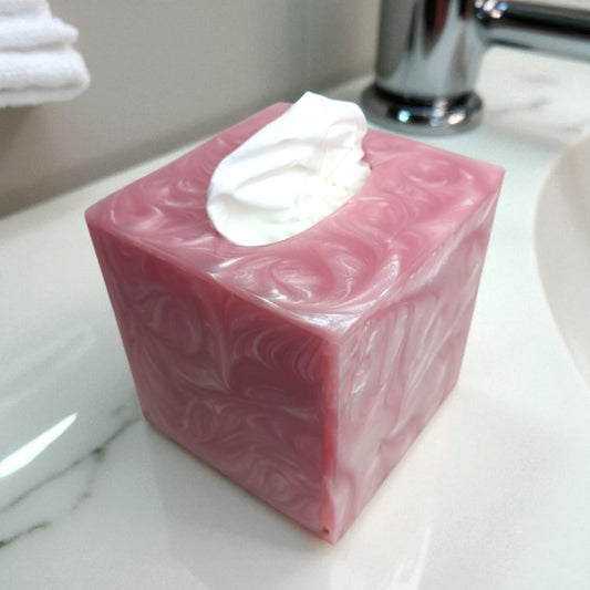 Luxury Pink Resin Tissue Box Holder