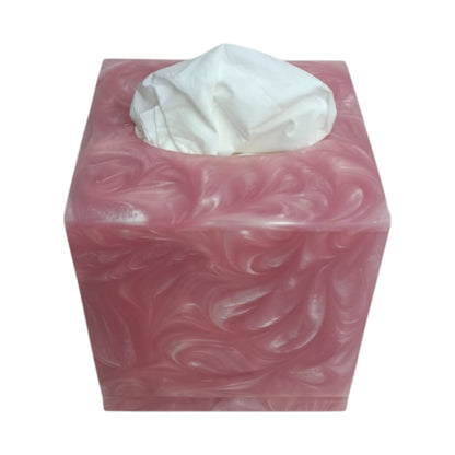 Luxury Pink Resin Tissue Box Holder