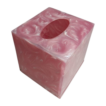 Luxury Pink Resin Tissue Box Holder