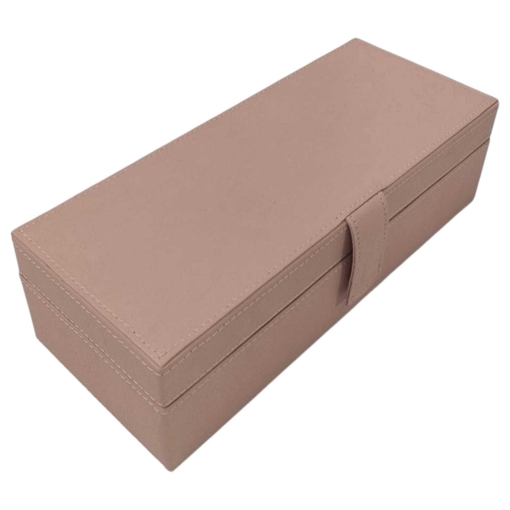  High-Quality Pink PU Watch Box with Four Compartments 