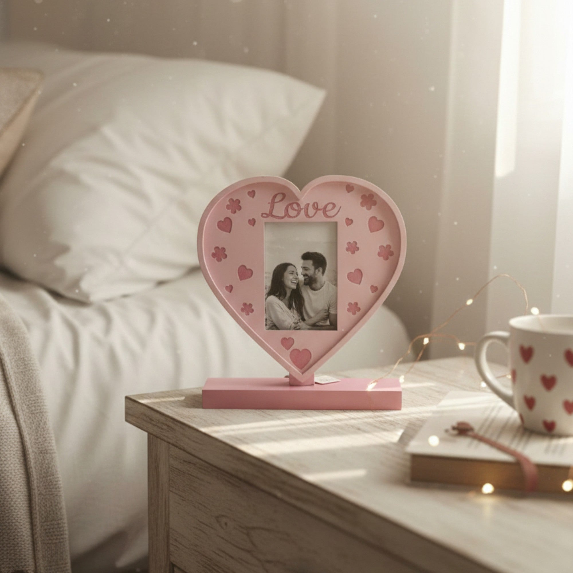 "Sweetheart Love" Freestanding Heart Photo Frame for Valentine