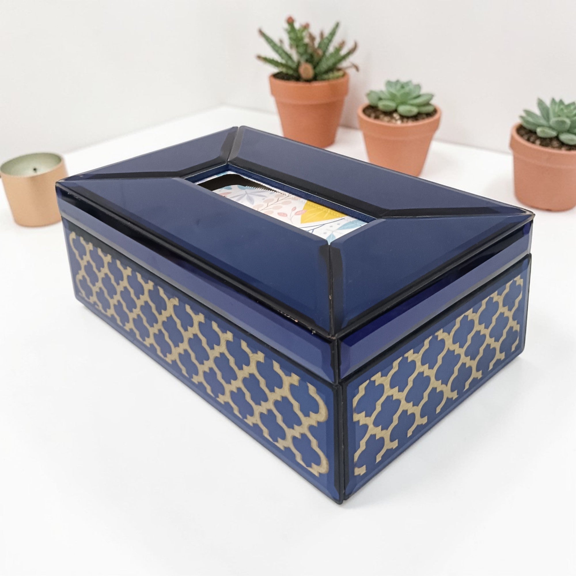 Luxury Designer Glass Dining Tissue Box